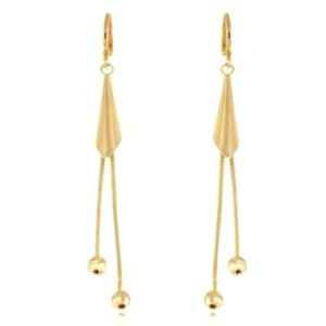 Gold Drop Earring 18K Gold Filled 3 inches long